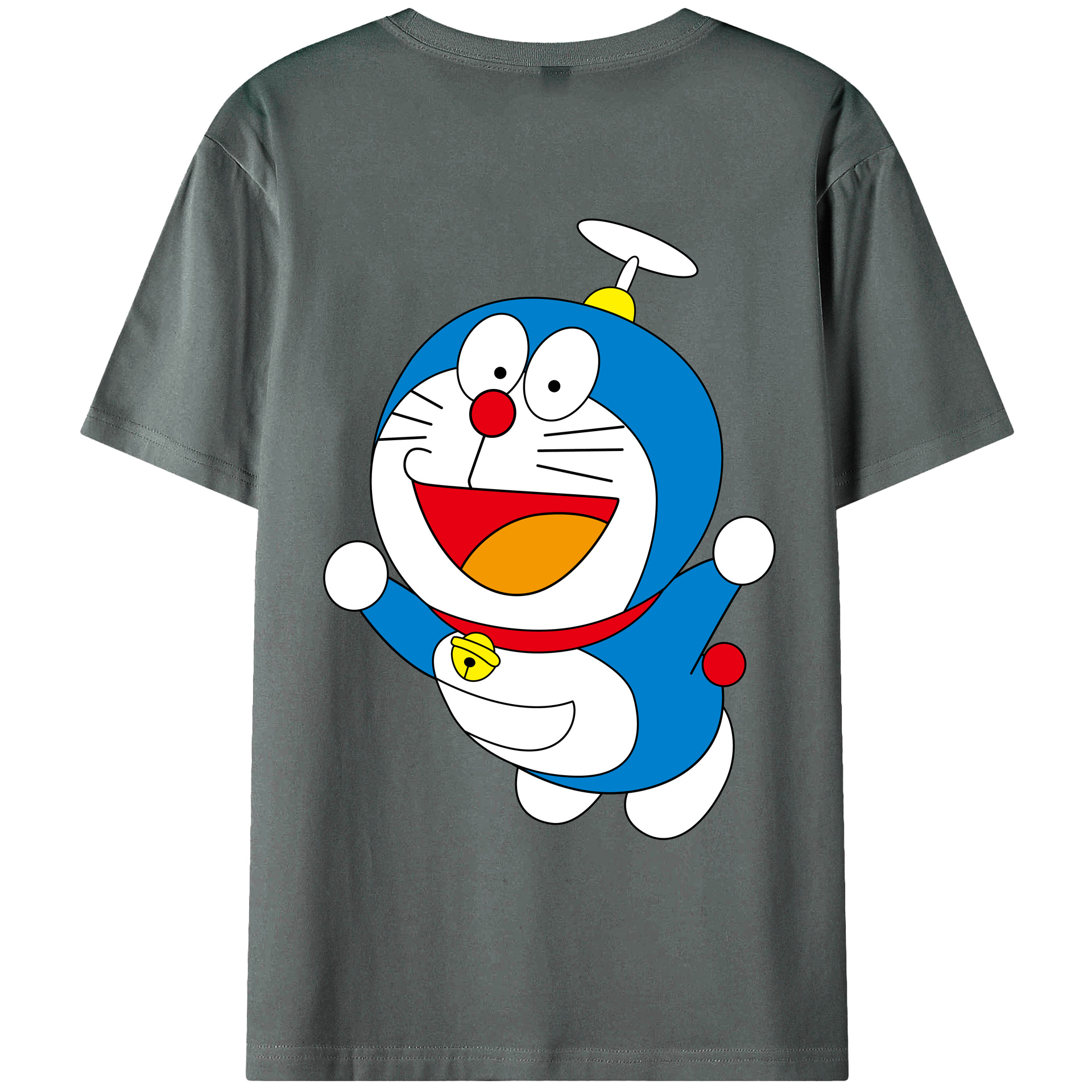 （画像用） ドラえもん Doraemon 綿100％ メンズ半袖Tシャツ（バックプリント） 通気性